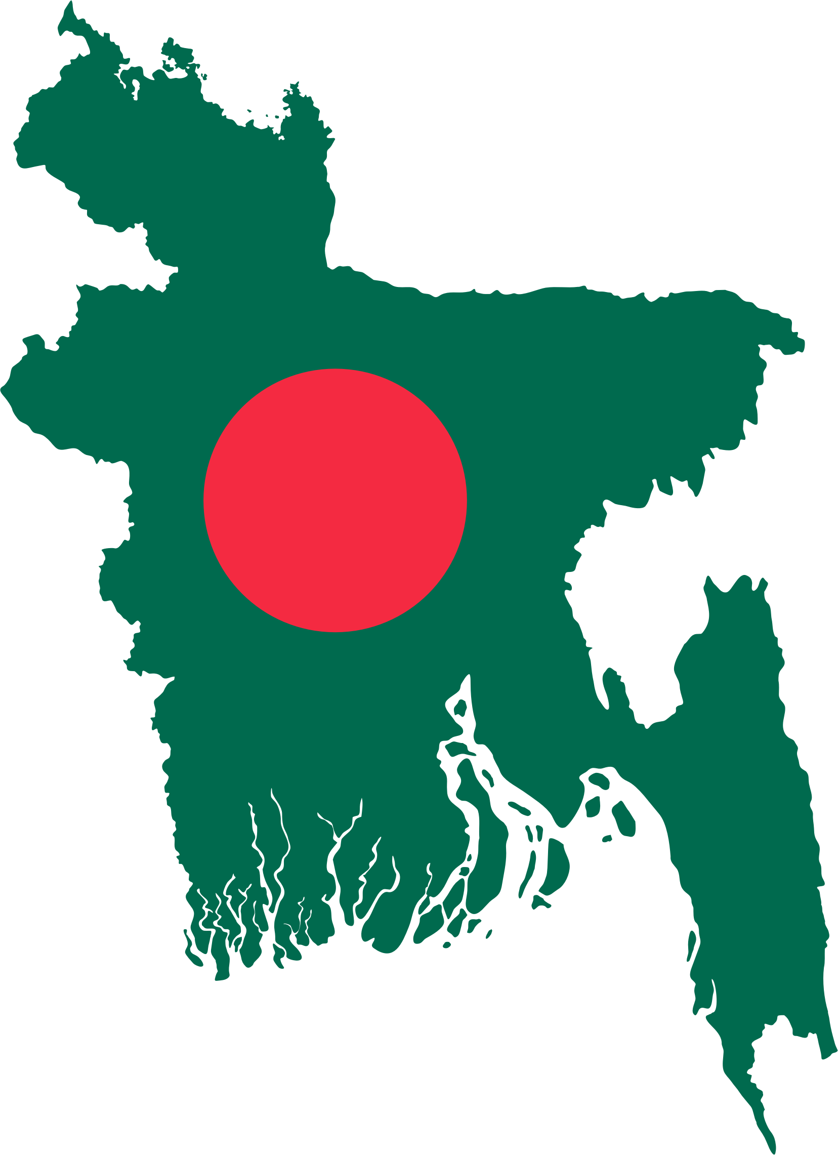 Map Flag - Bangladesh Map Vector Png (1656x2282)