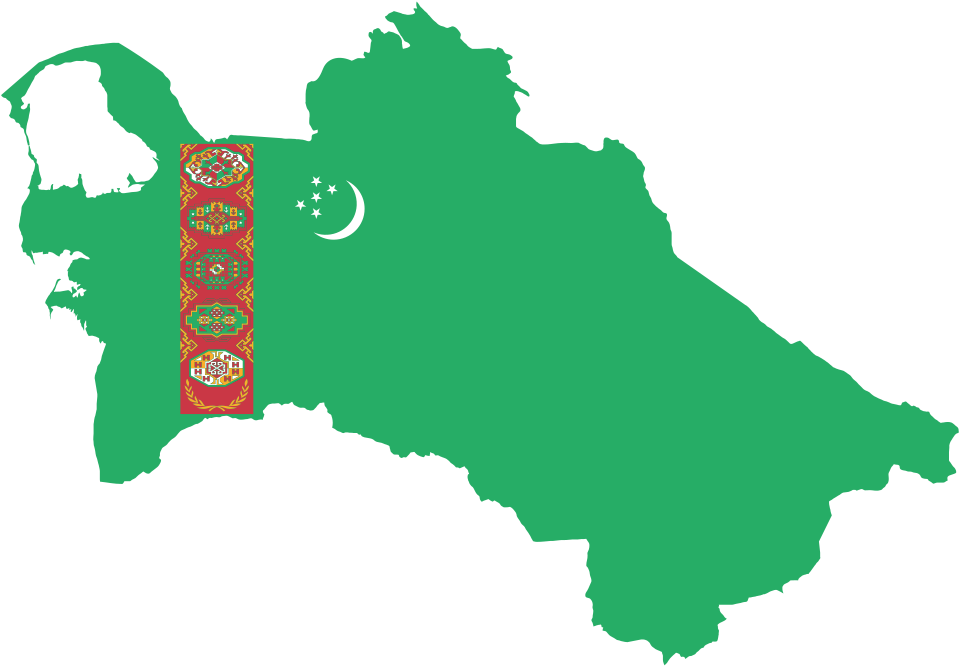 Turkmenistan Map Flag - Turkmenistan Map Outline (1082x750)