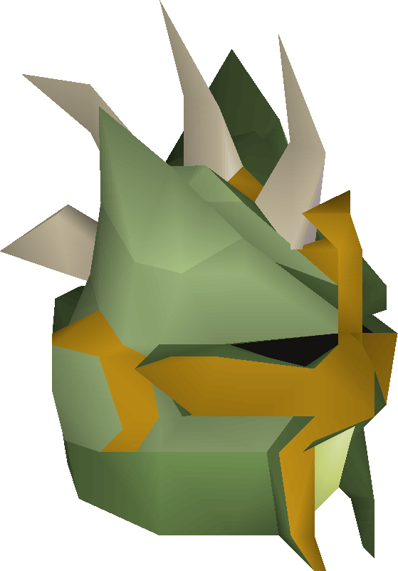 Green Slayer Helmet Detail - Origami (559x801)