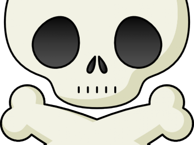 Skeleton Clipart Nose - Cute Skull And Crossbones (640x480)