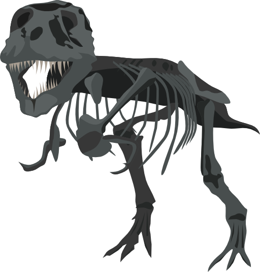 T-rex Skeleton Wide Rule Composition Notebook (512x535)