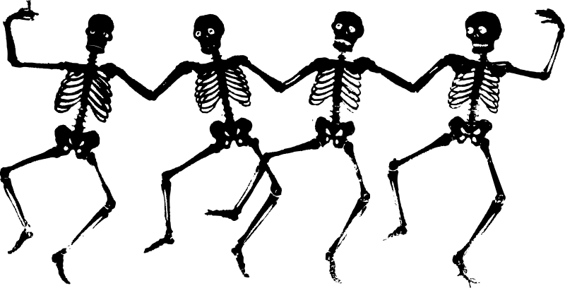 Medium Image - Dancing Skeletons Clipart (800x408)