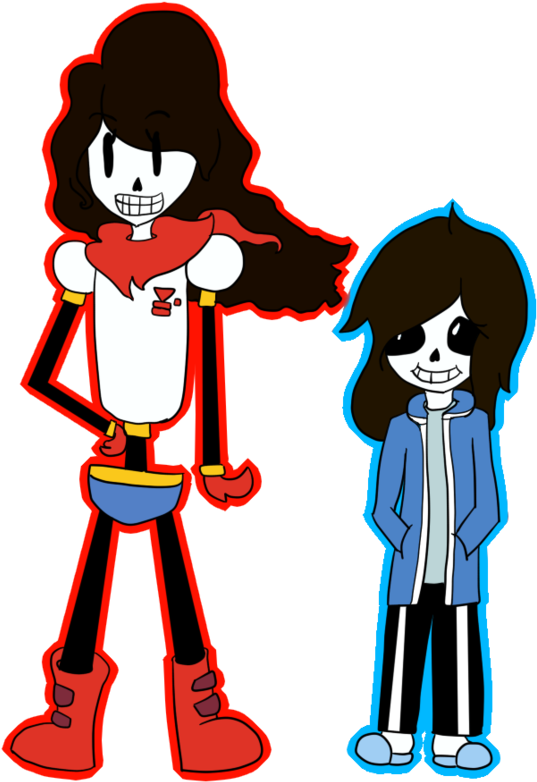 Undertale Skeleton Sisters By Colorfulsketchings - Cartoon (894x894)