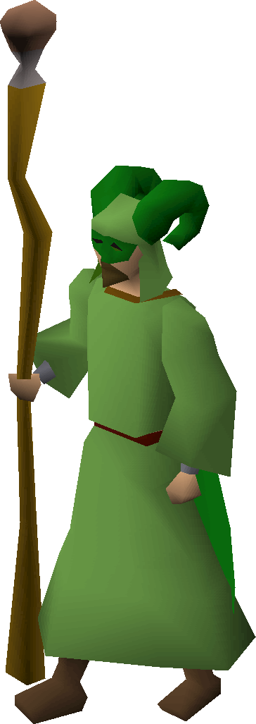Earth Wizard - Old School Runescape Wizards (364x1027)