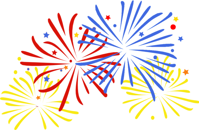 4th Of July Png - Fireworks Png Cartoon (654x427)