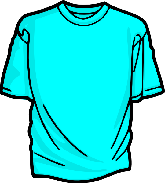 Blank T-shirt Light Blue Svg Clip Arts 540 X 596 Px - T Shirt Clipart (540x596)