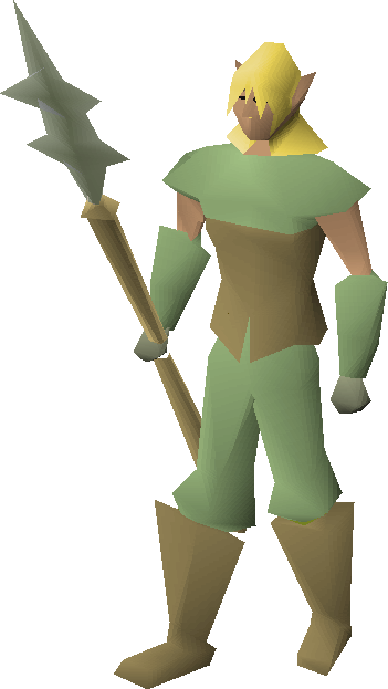 Elf Warrior - Old School Runescape Elf (351x623)