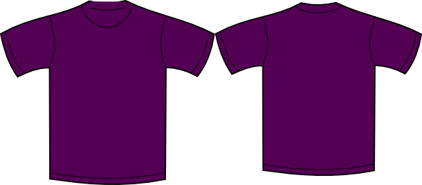 Purple Clipart Tshirt - Plain Purple T Shirt Front And Back (600x263)