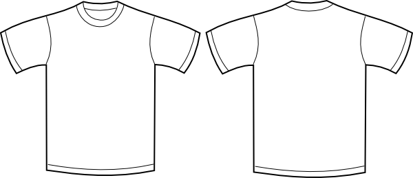 Rear Clipart Tshirt - T Shirt Design Drawing (600x259)