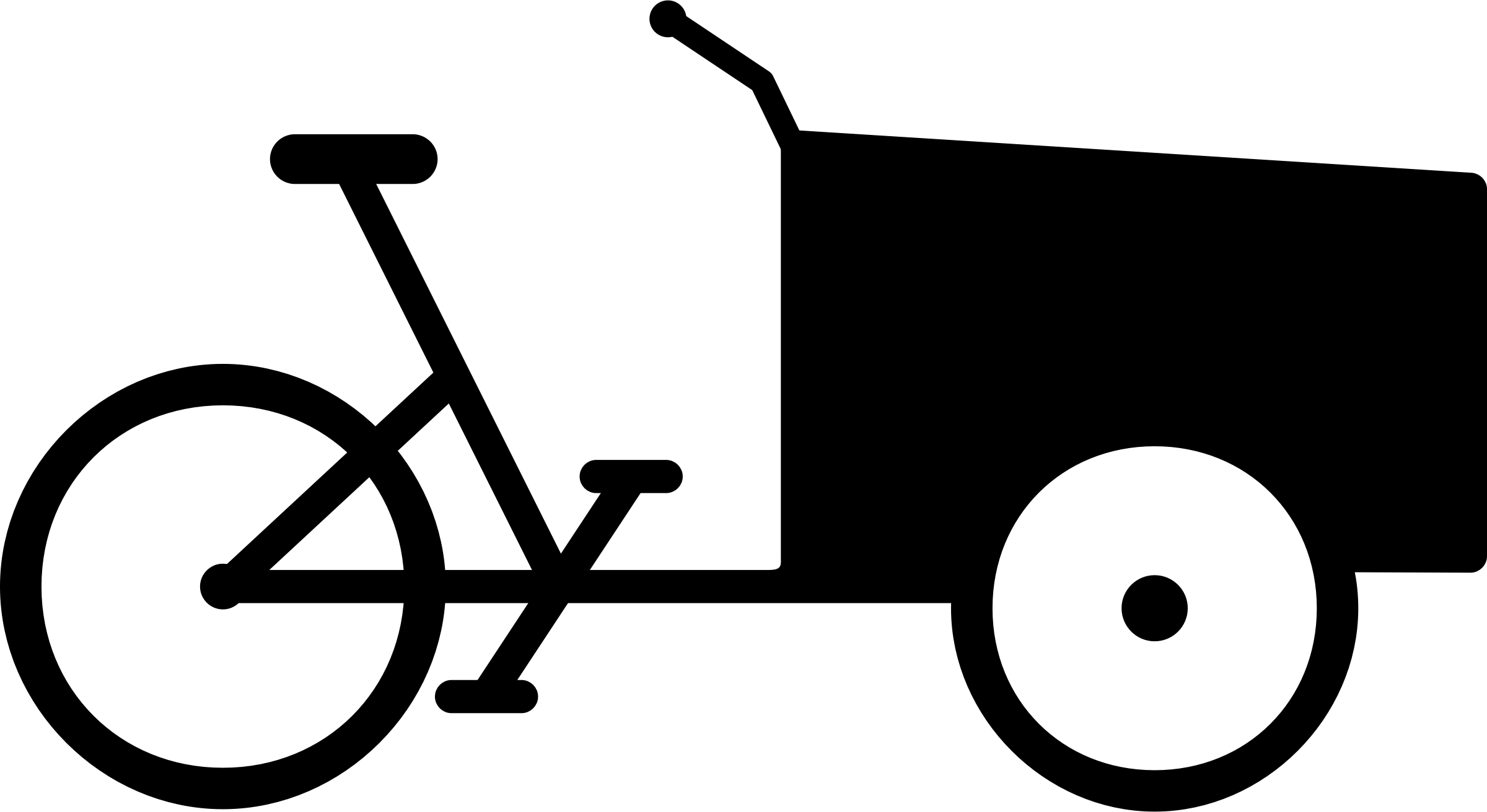 Bicycle Clipart Tricycle - Cargo Bike Vector (2400x1312)