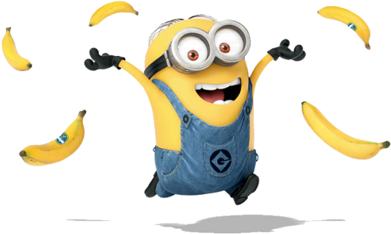 Imágenes De Los Minions En Formato Png - Happy Birthday Minions Banana (600x425)
