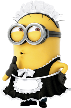 ¿por Qué No Hay Minions - Minion In Maid Outfit (940x401)