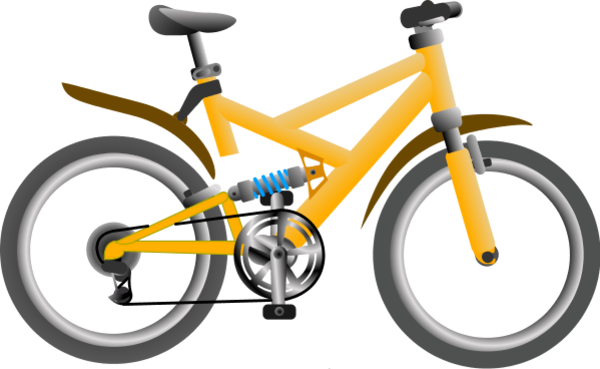 Bicycle Vector Clip Art Clipart - Bike Clipart (600x369)