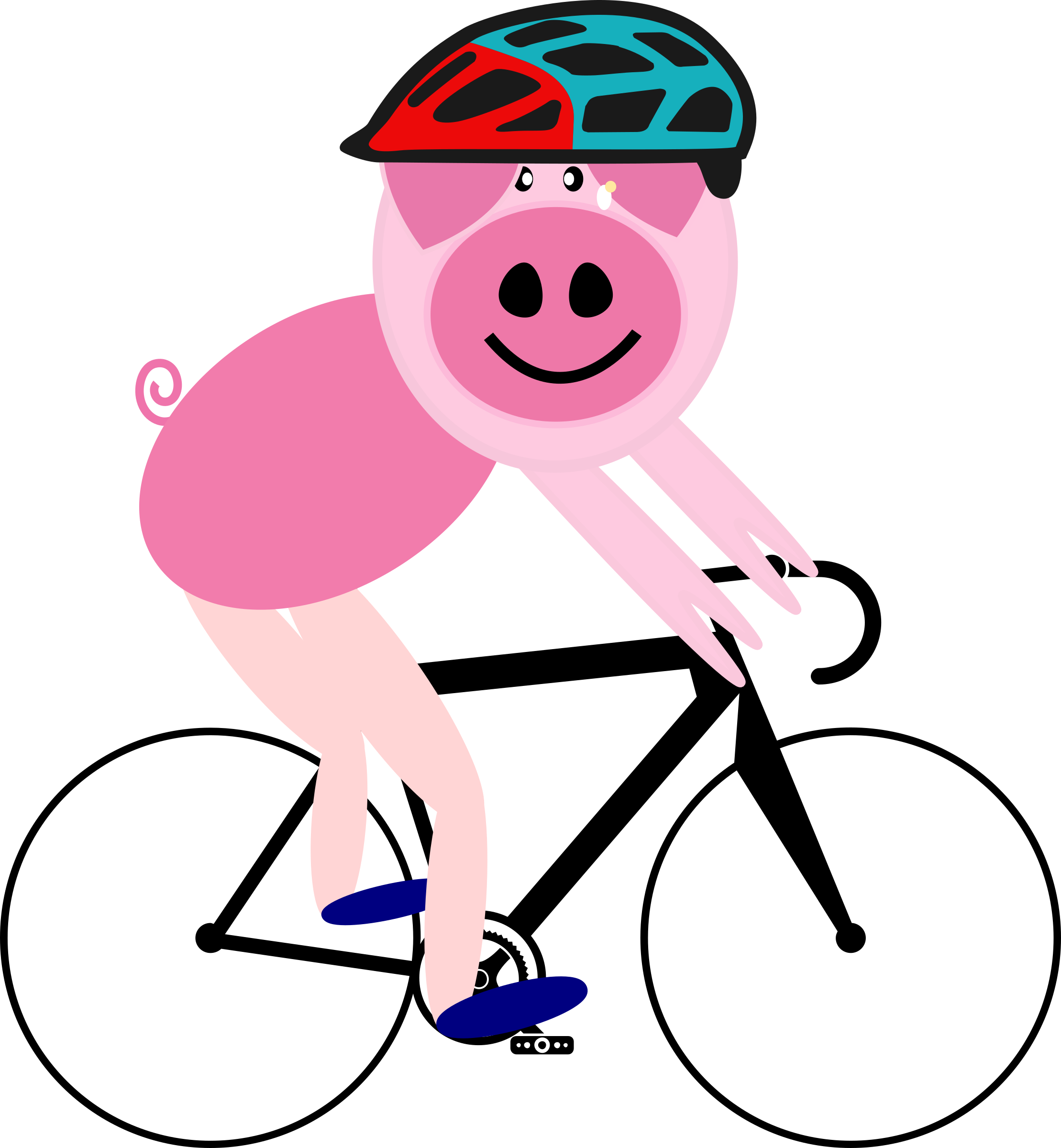 Big Image - Cycling Pig (2218x2400)