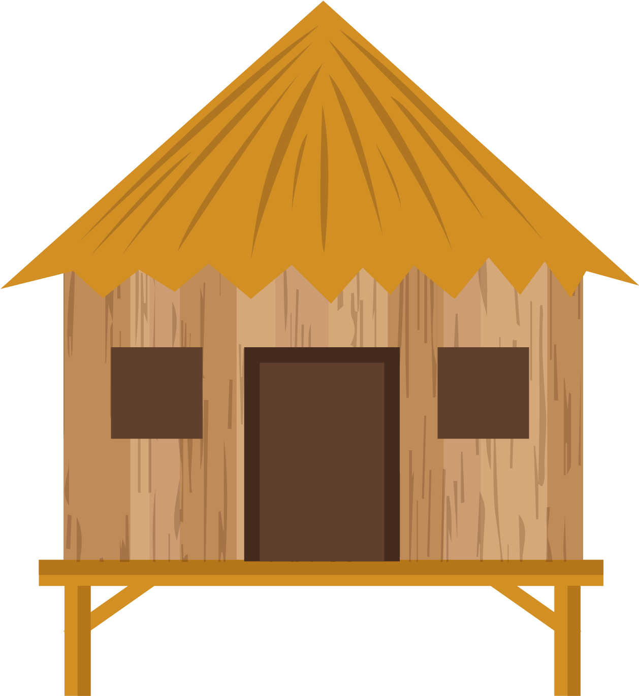 Cartoon Straw Room - Straw House Png (1257x1439)