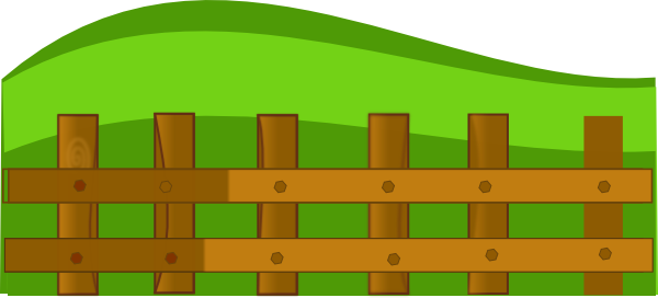 Fence Clipart Farm Background - Clip Art (600x272)