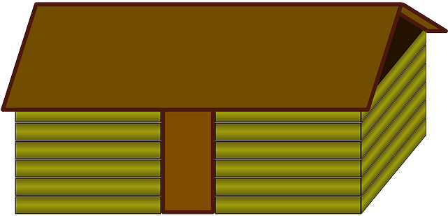 House, Home, Small, Wooden, Cartoon, Estate - Cabin Clip Art (640x320)