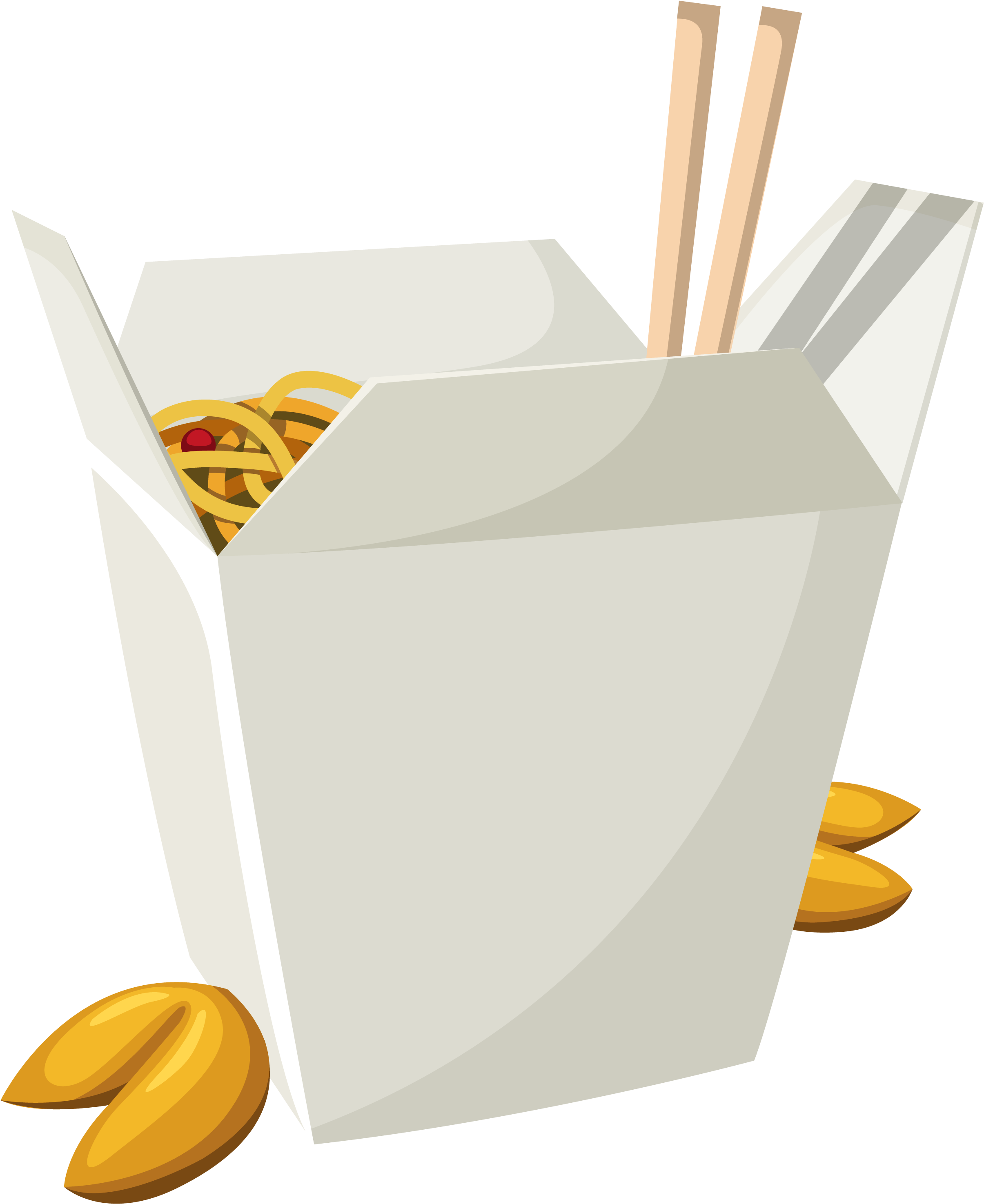 Chinese Food In Box Png Vector Clipart - Box Of Chinese Food (2589x3100)