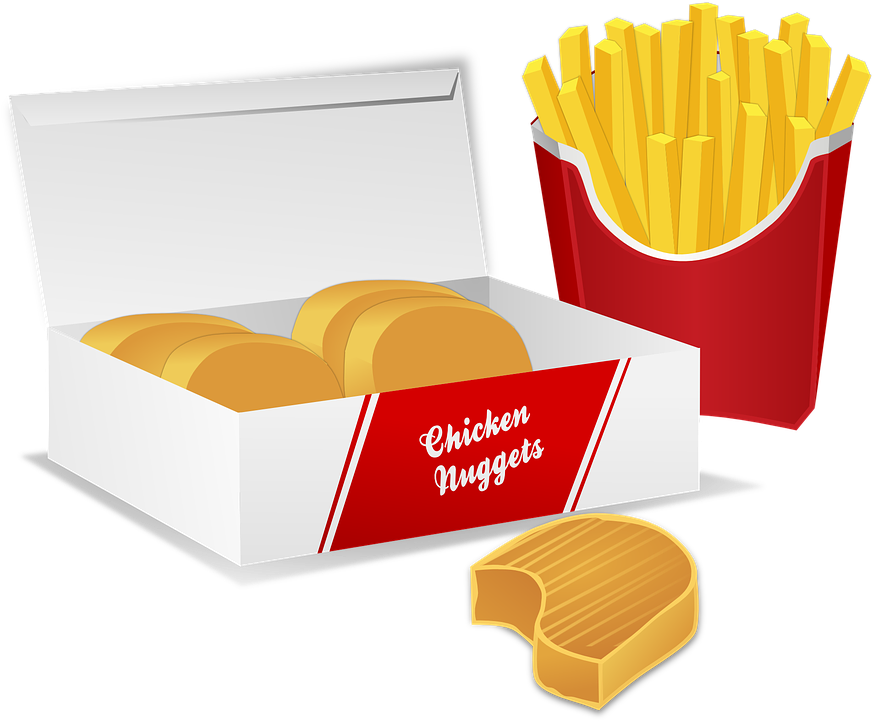Fried Rice Cliparts 15, - Chicken Nugget Vector (880x720)