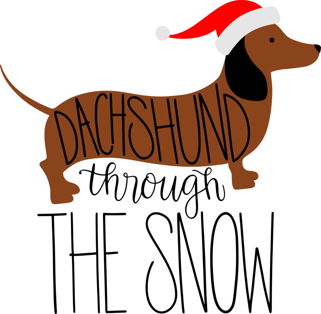 Dachshund Through The Snow - Dachshund Through The Snow Clip Art (1024x999)