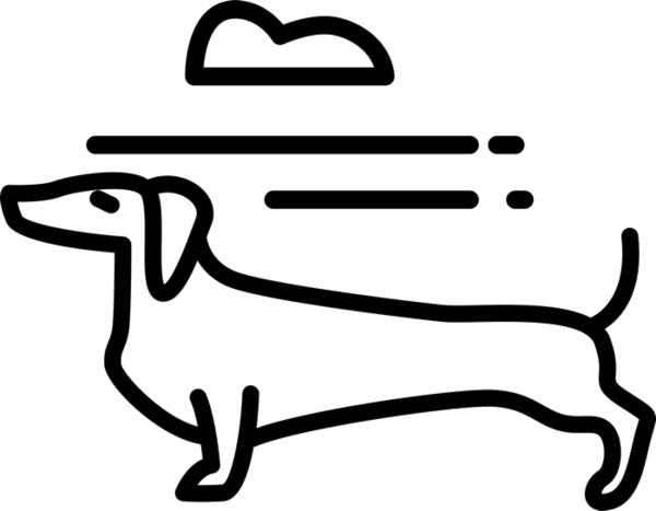 Dachshund Rubber Stamp - Dachshund (600x467)