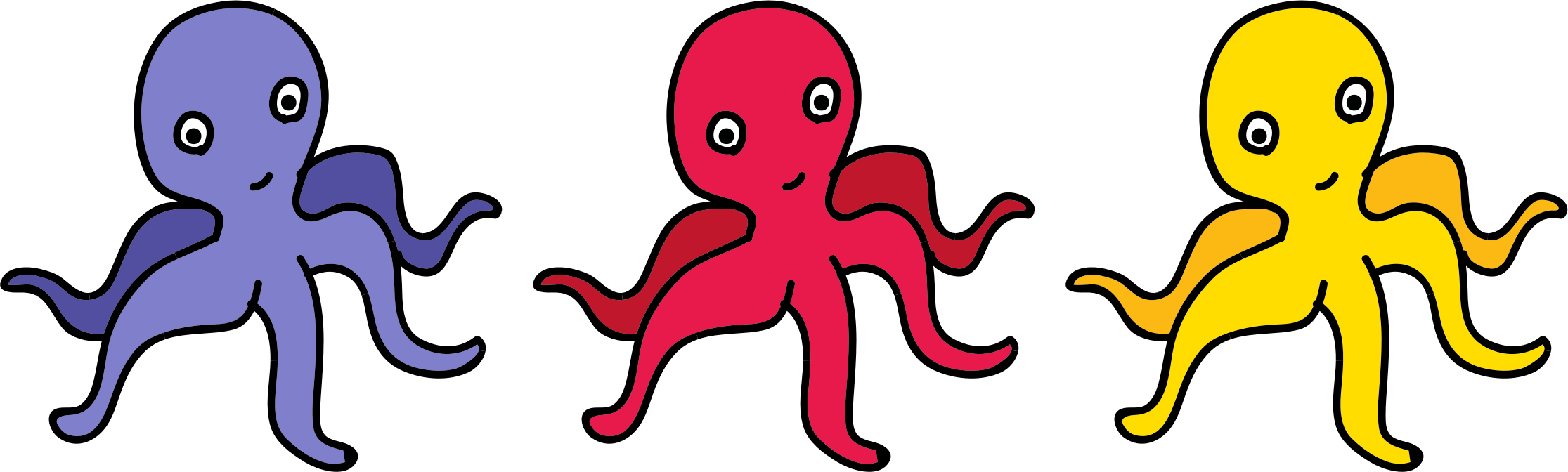 Png - Octopus Clipart Small (2231x672)