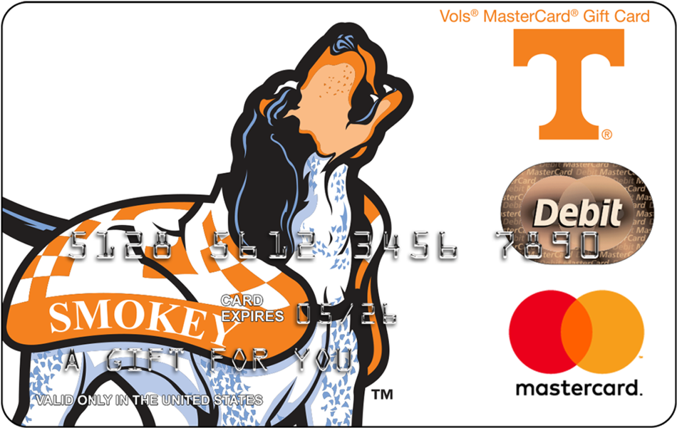 Vols® Mastercard® Gift Card - University Of Tennessee Mascot Png (1023x675)
