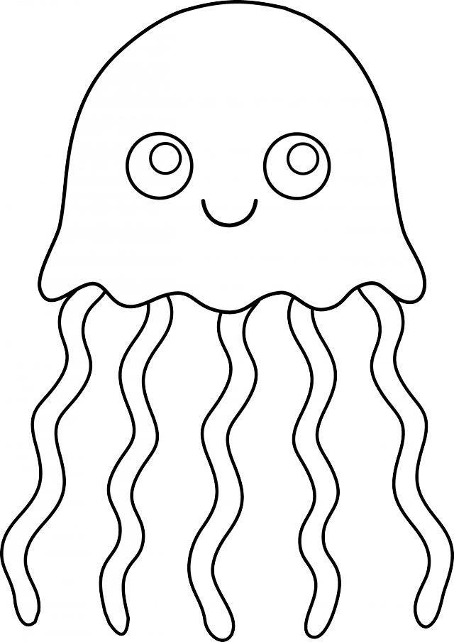 Free Jellyfish Printables To Color (640x904)