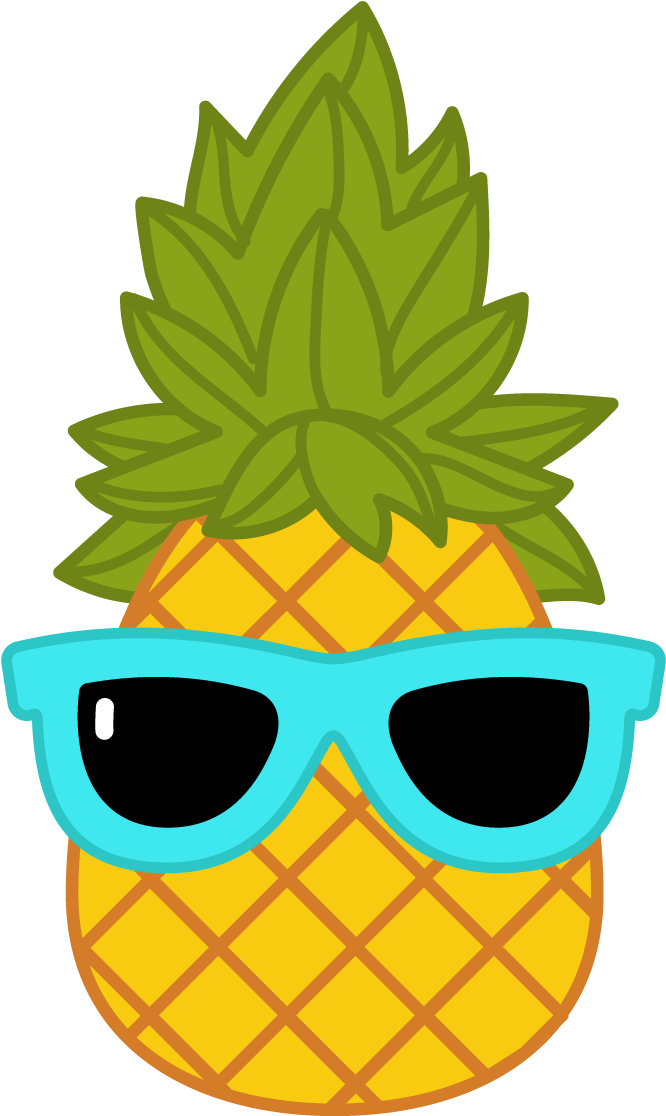 Pineapple With Sunglasses Png (1115x1115)