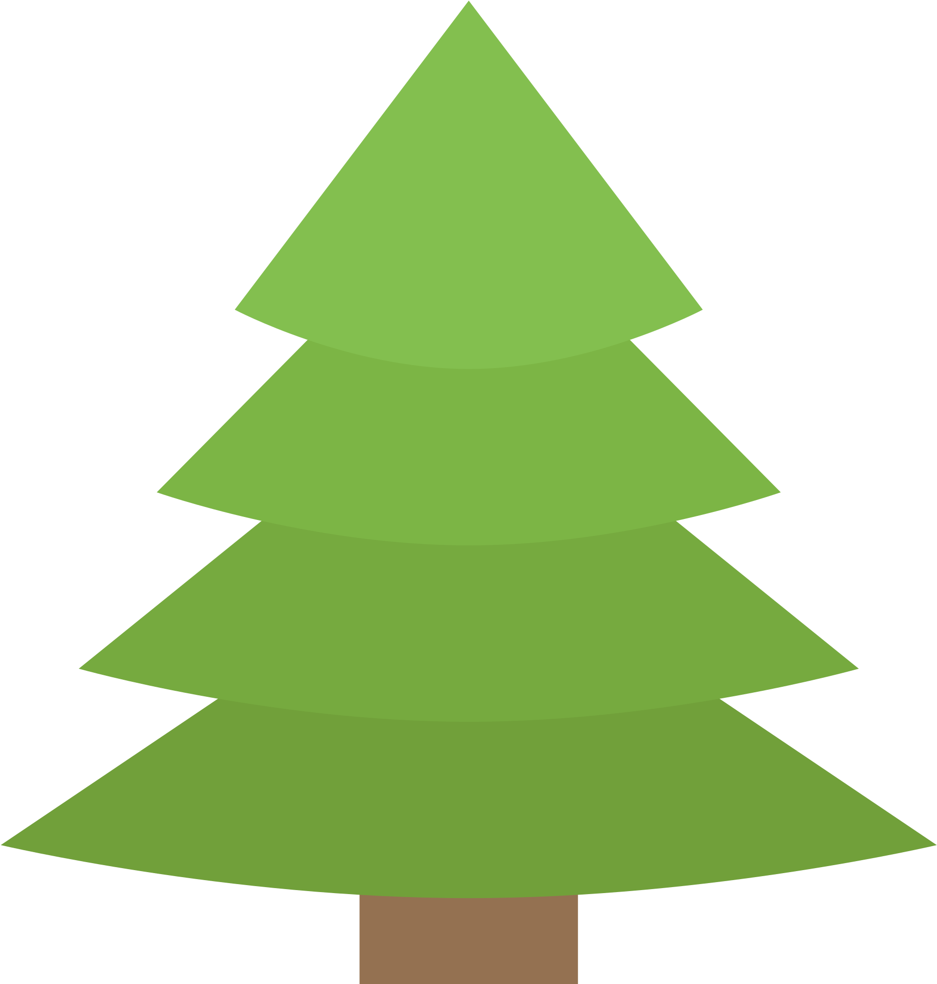 Evergreen Tree Clipart 21, Buy Clip Art - Plan Christmas Tree Cartoon (2000x2000)