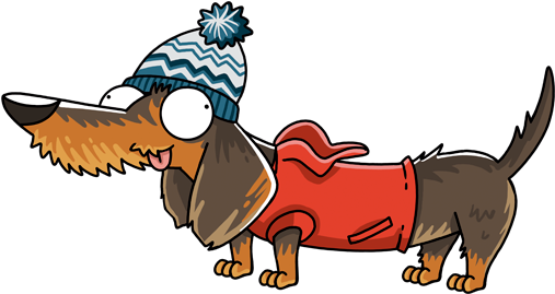 Dachshund O Teckel - Cartoon (520x470)