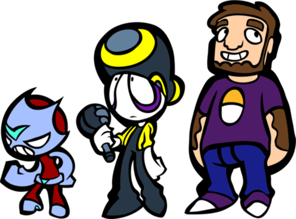 The Original 3 Pizza Party Podcasters - Rebeltaxi Pizza Party Podcast (600x444)