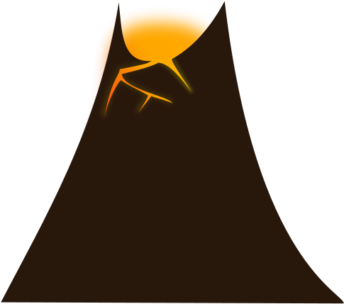 Volcano Clipart Transparent - Volcano With Clear Background (566x800)