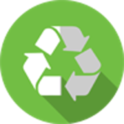 Waste And Recycling - Green Recycle Stickers With White Recycle Logo (400x400)