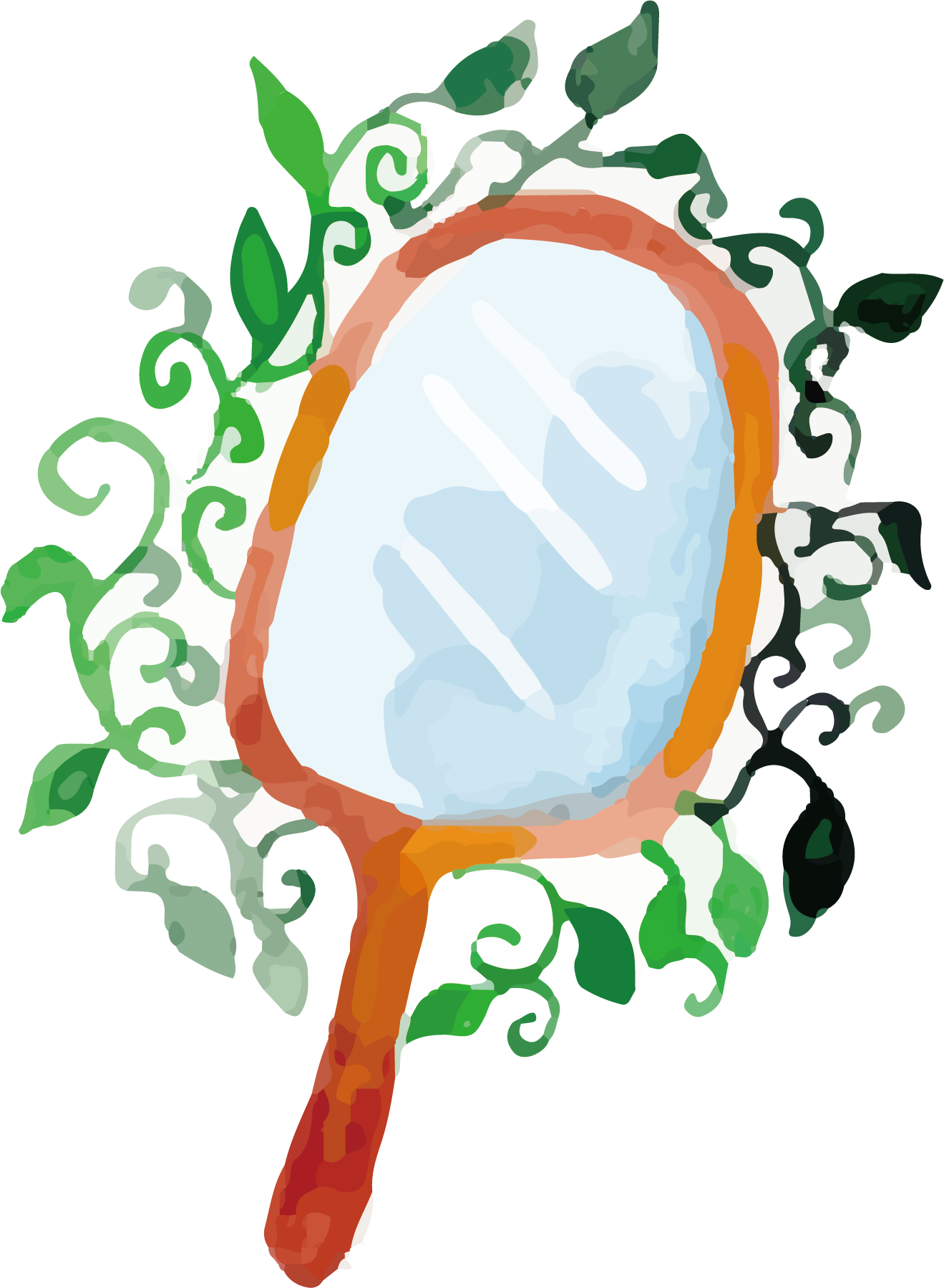 Watercolor Mirror Vector - Watercolor Mirror Vector (1319x1799)