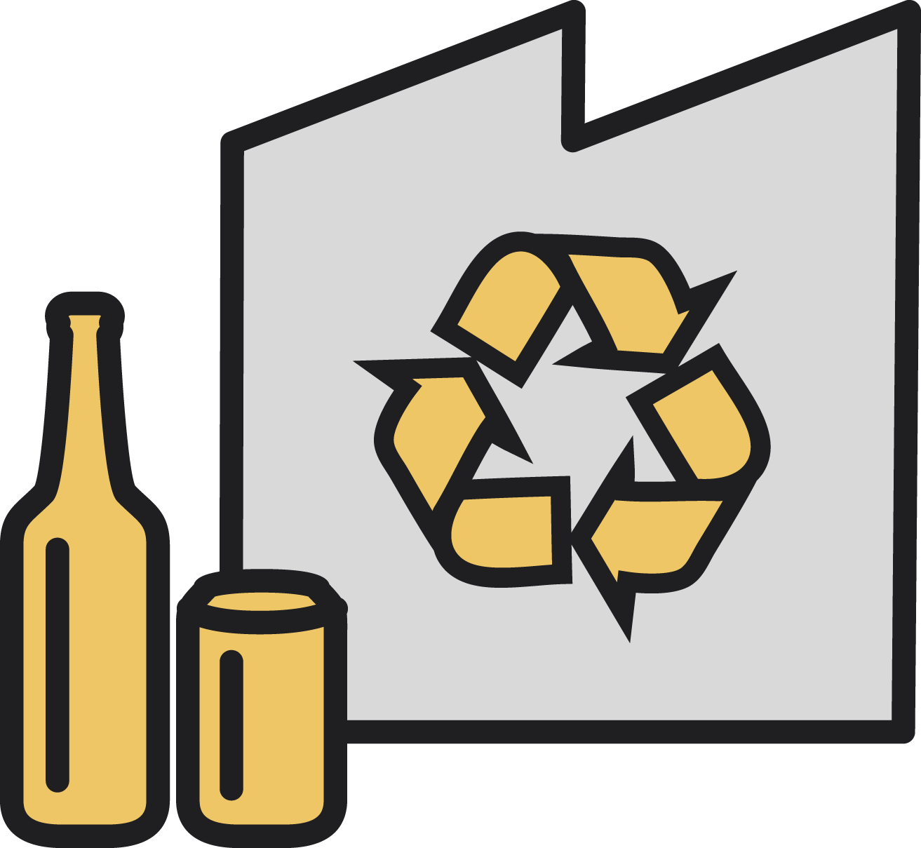 East Waste Collects The Recyclables And Delivers Them - Drawing Recycle Bin (1313x1209)