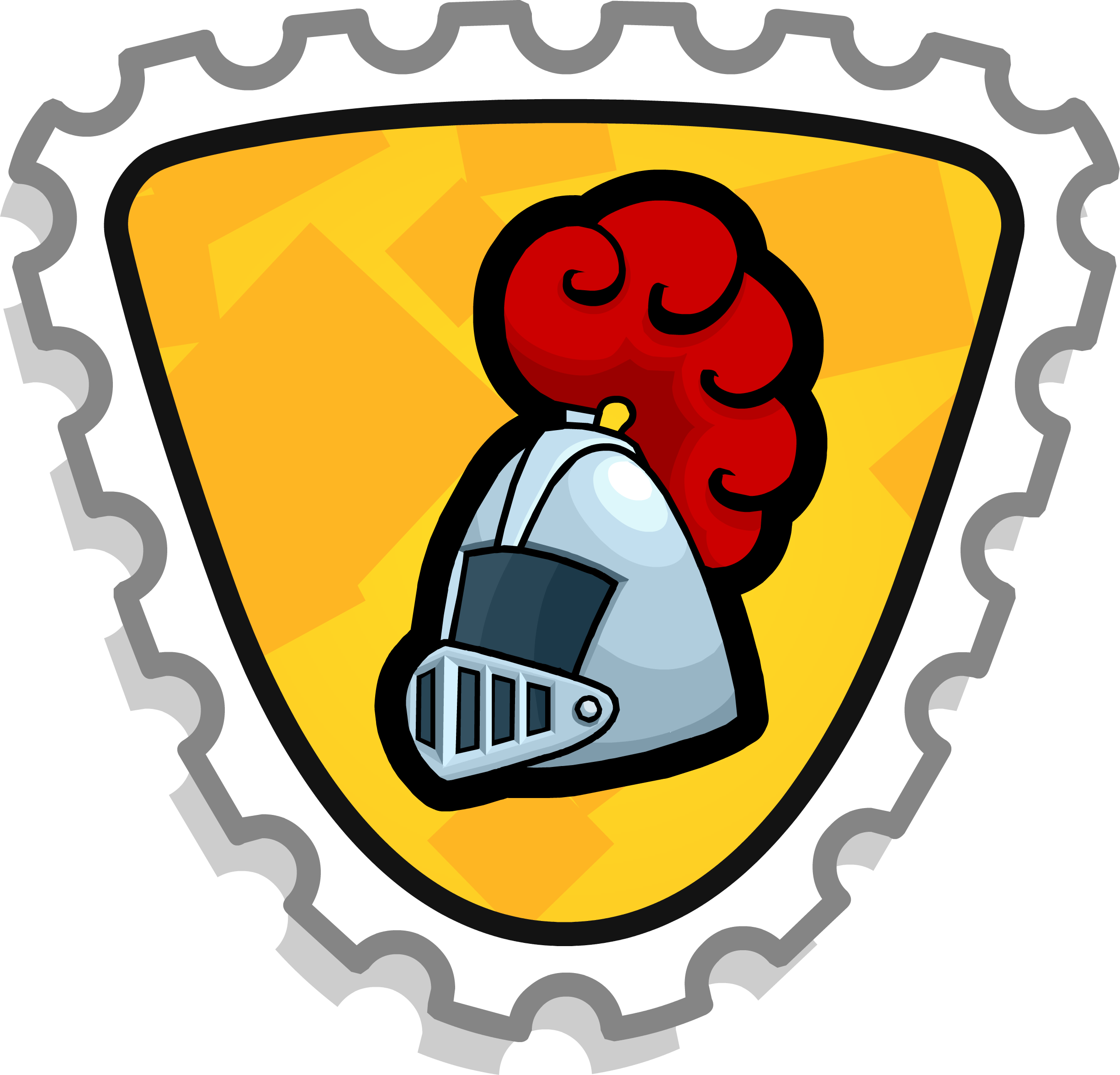 Noble Knight Stamp - Club Penguin Extreme Stamp (2451x2352)