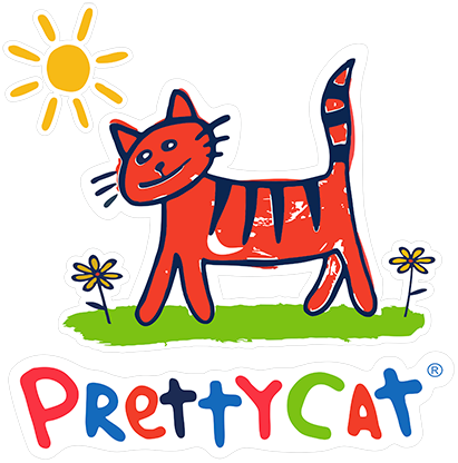 Логотип Pretty Cat - Prettycat Wood Granules Древесный Наполнитель (411x416)