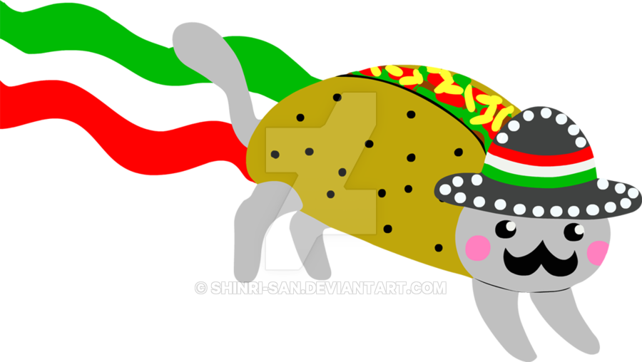 Mexican Taco Nyan By Shinri-san - Draw A Taco Cat (900x508)