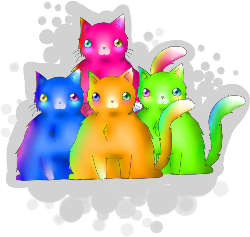 Neon Clipart Cat - Neoncats (894x894)