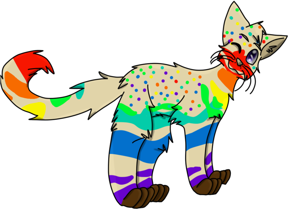 Rainbow Cake Cat Transparent By Catchingcorgi - Rainbow Cake Cat Transparent By Catchingcorgi (979x816)