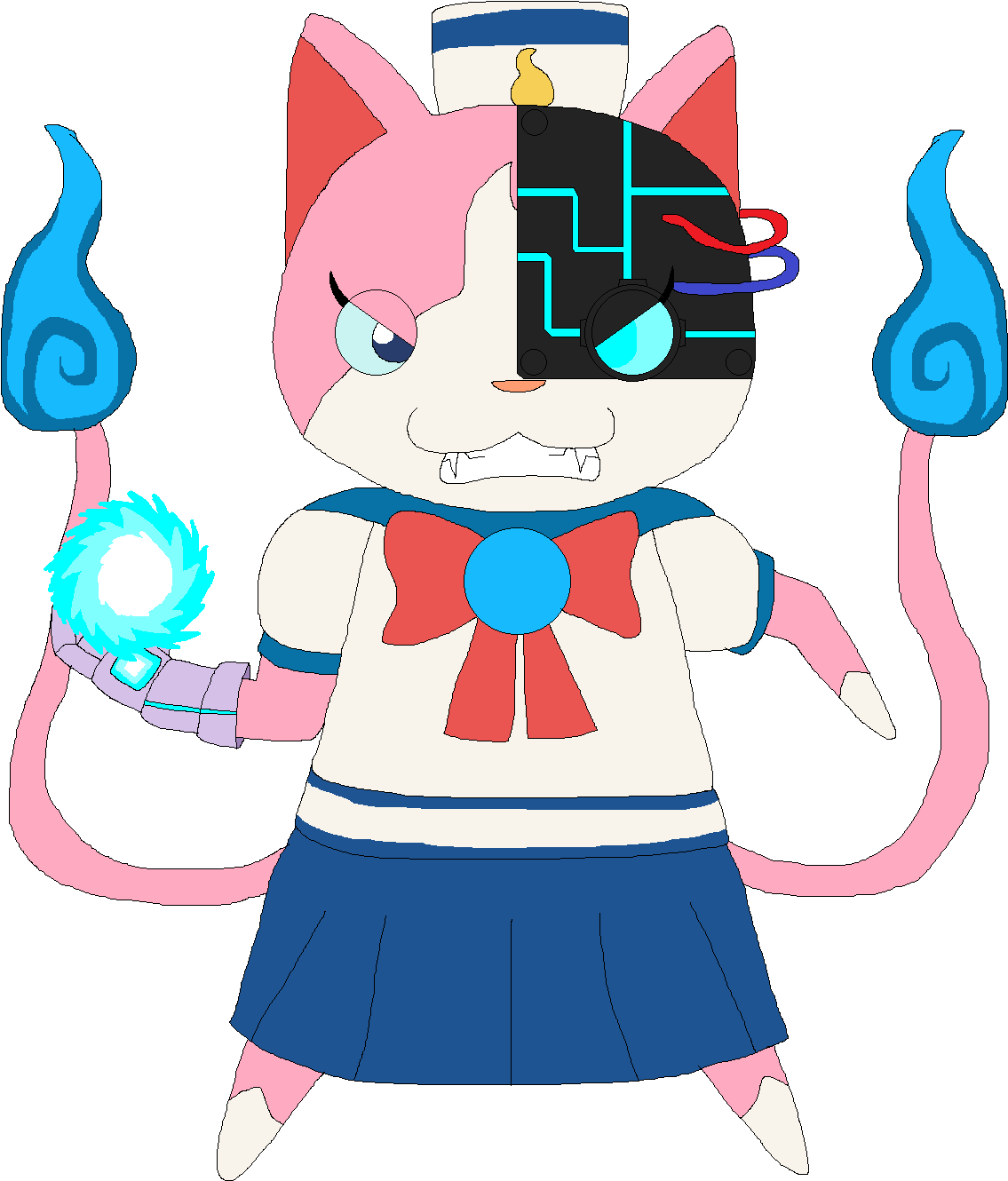 Sailornyan In Star Cat By Bluecatriolu Sailornyan In - Manga (1177x1329)