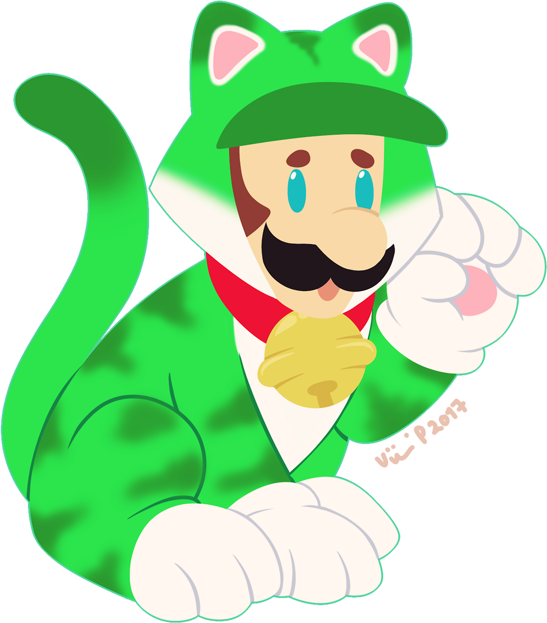 Art Post My Art Mario Luigi Cat Mario Cat Luigi Super - Super Mario 3d World Cat Mario And Luigi (1280x1675)