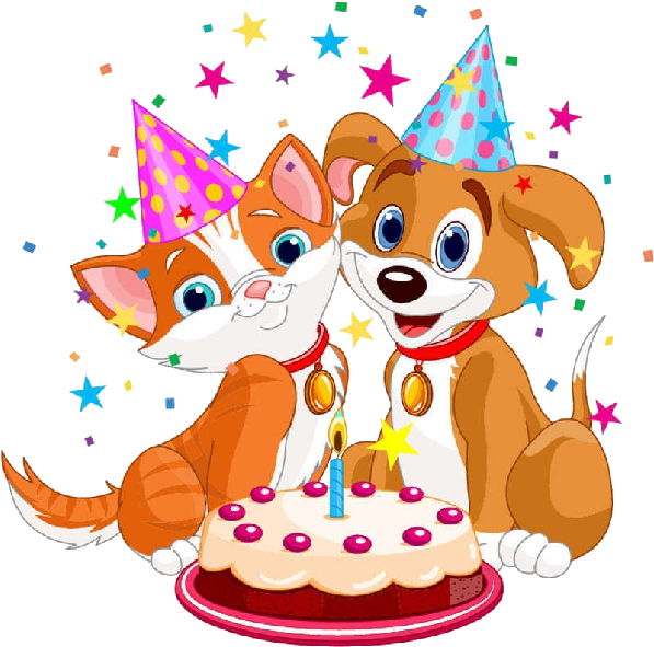 Cat And Dog Cartoon Pictures Cat And Dog Cartoon Pictures - Cat And Dog Birthday Cake (600x600)