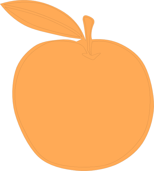 Apple Clip Art At Clker - Orange Apple Clipart (540x599)