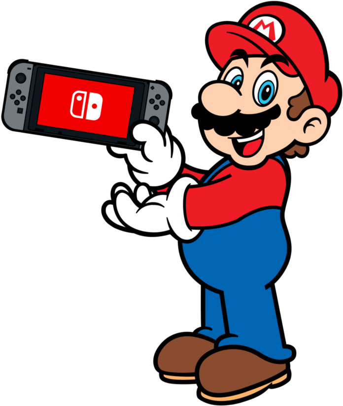 These Wonderful Drawings Were Created By Spepofficial - Mario With Nintendo Switch (894x894)
