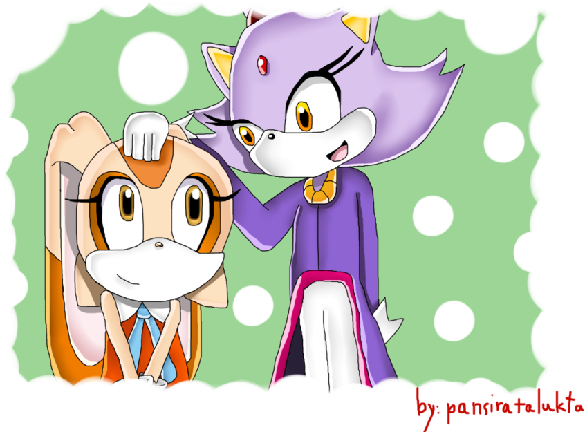 Blaze The Cat And Cream The Rabbit By Pansiratalukta-d56k13w - Cream The Rabbit And Blaze The Cat (900x675)