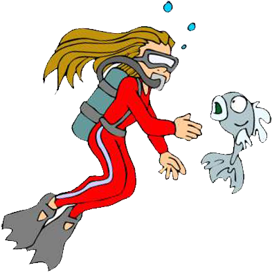 Diver Clipart Transparent - Cartoon (400x400)