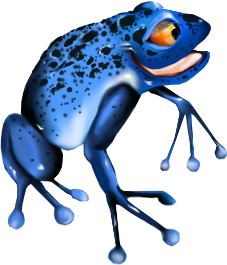 Blue Frog Clipart - Fun Blue Frog Bag, Adult Unisex, Natural (550x550)