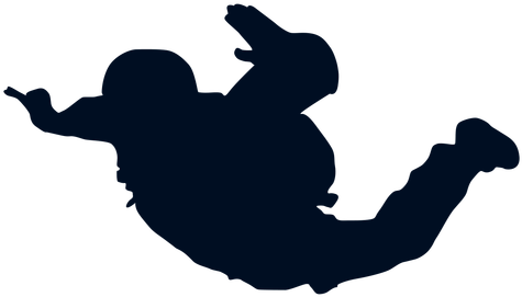 Man Skydiving Silhouette Transparent Png - Skydiving Silhouette (512x512)